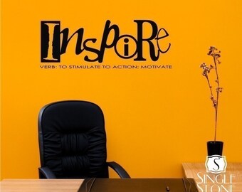 Wall Decals Quote Inspire Definition - Vinyl Text Stickers Art