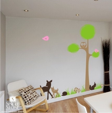 Woodland Nursery (FREE SHIPPING) - Vinyl Wall Decals Stickers Art