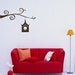 Wall Decals Birdhouse with Bird on Branch - Vinyl Wall Decals Stickers Art Graphics