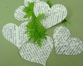 500  Vintage Dictionary Heart Punches Tags Collage Cards