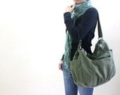 SALE - 10% OFF - Anna in smoke green // messenger / shoulder bag / diaper bag / School bag /  Purse / tote / women / For her