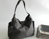5th Anniversary 15% SALE - Renee in GRAY // Tote / shoulder bag / Diaper bag / Handbag / Purse / Gift for her / women