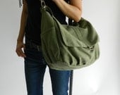 SALE - 10%  OFF -  Daniel in smoke green // Shoulder bag / Messenger / tote / Diaper bag / Handbag / For Her / new Mom / Women