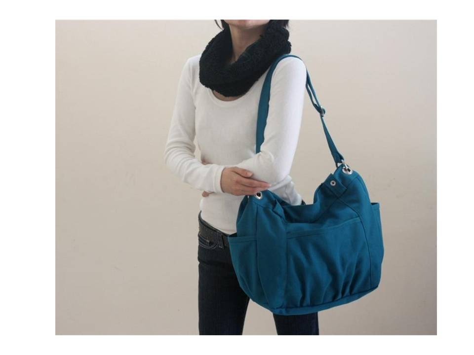 SALE - 10% OFF - Anna in Teal // messenger / shoulder bag / diaper bag / School bag / Purse / tote / women / For her