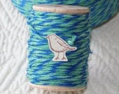 10 ply Bakers Twine,  Blue / Mint Bakers Twine Cording, 20 Yards on Wood Spool