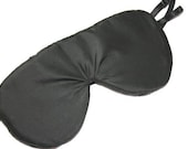 Silk Luxury Pure Black Sleep Eye Mask Fully Adjustable