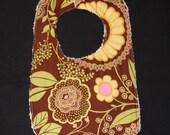 Toddler Bib - Brown Lacework Toddler Bib