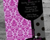 Wine Girl 02 Bridal Shower Bachelorette Party Invitation - Customizable and PRINTABLE