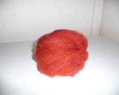 100g Hand-dyed Welsh Ewe Wool Tops in Rust
