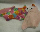 Conversation Hearts Candy - Valentines Day Bat Coffee Cozy, Cup Sleeve, Stuffed Animal