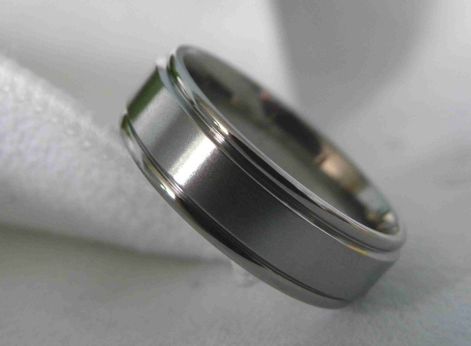 Titanium Ring or Non Traditional Wedding Band Mens AX19