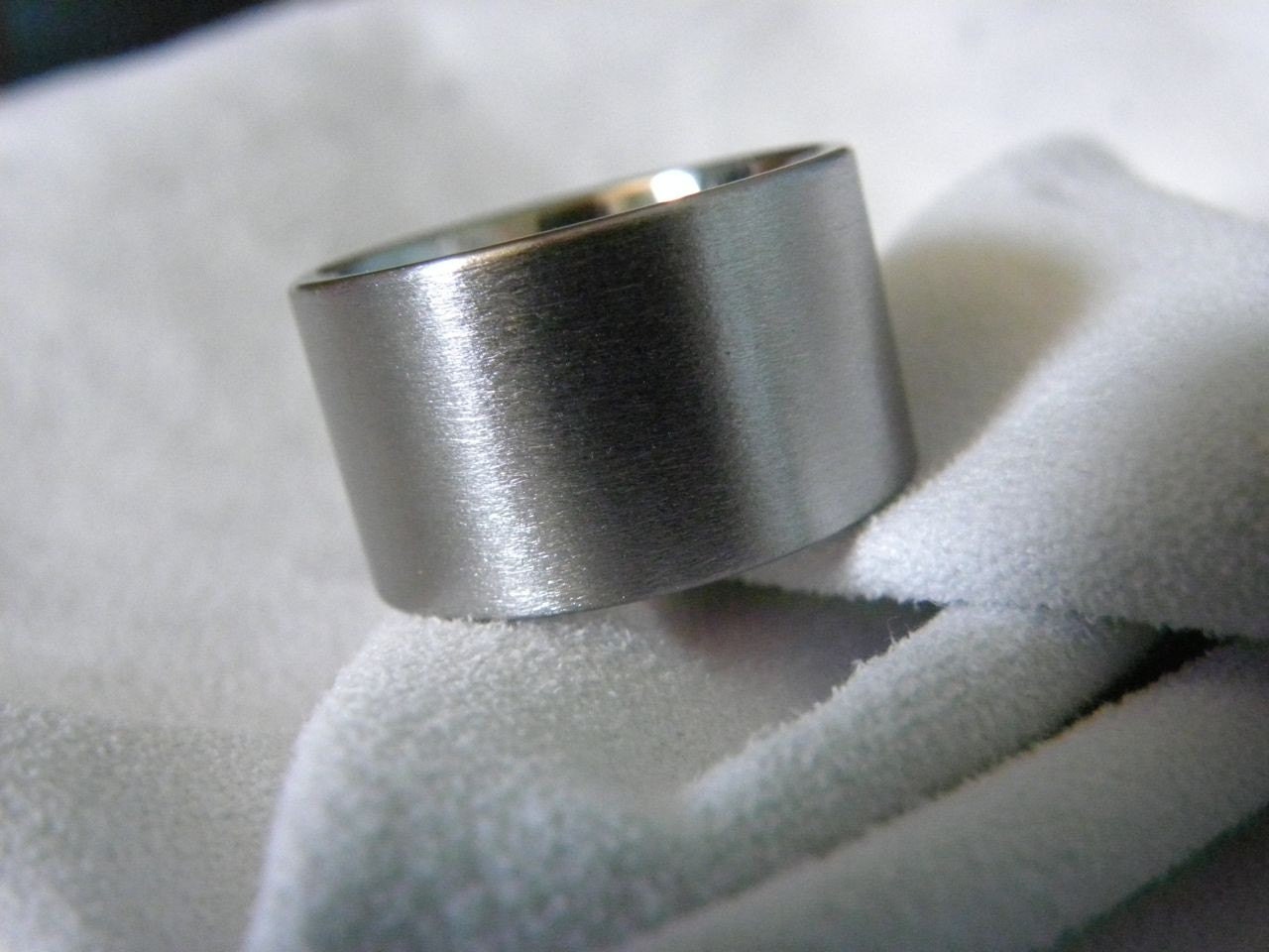 Titanium Ring EXTRA WIDE Stone Finish Band