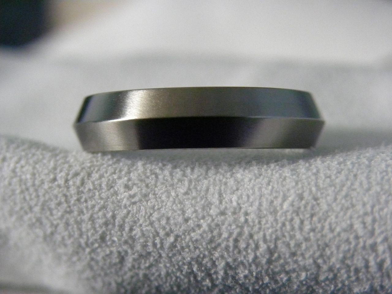 Titanium Knife Edge Ring or Wedding Band Satin Finish