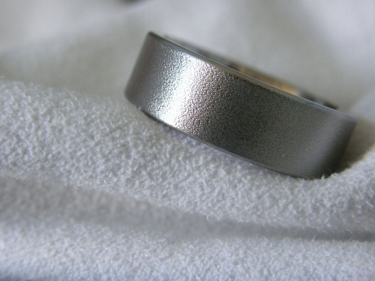 Titanium Ring Flat Profile Band Burnished Finish Your Size/Width