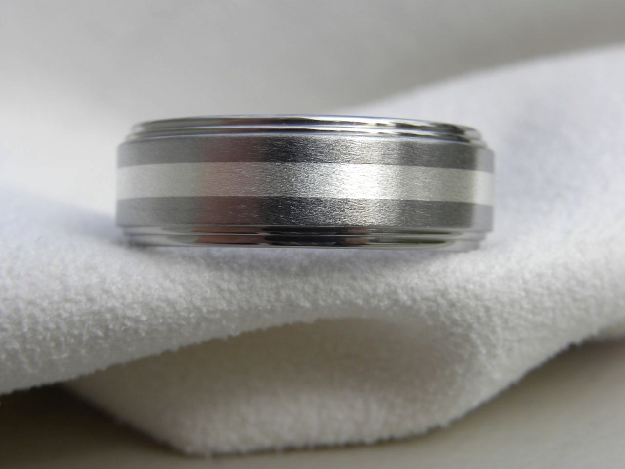Titanium Silver Mens Womens Ring or Wedding Band