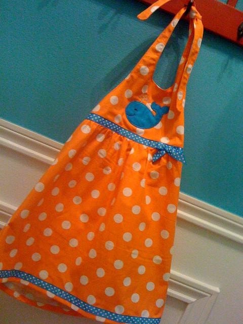 Blue Whale Polka dot Halter dress