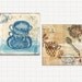 blue willow pattern tea cups 7x7 art print