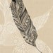 Single Card - Feather - Greeting or Birthday (blank)