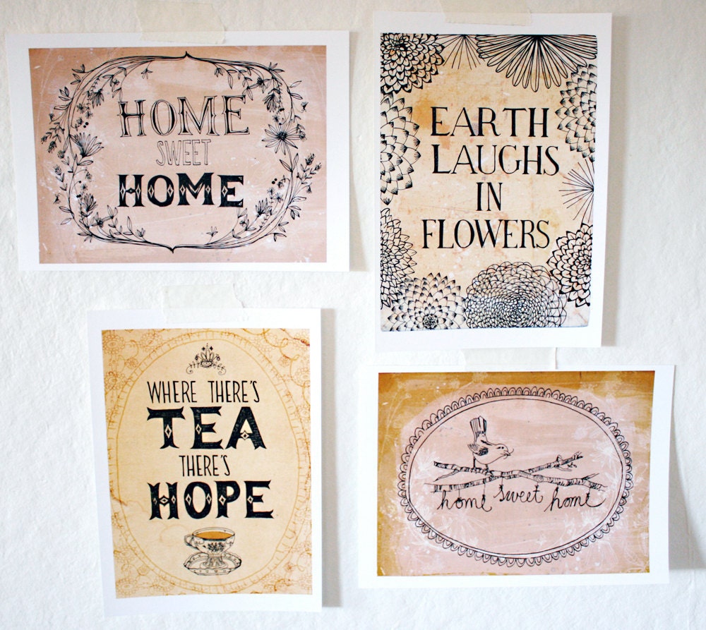 home sweet home - fine art print - a Sweet William illustration on archival paper.