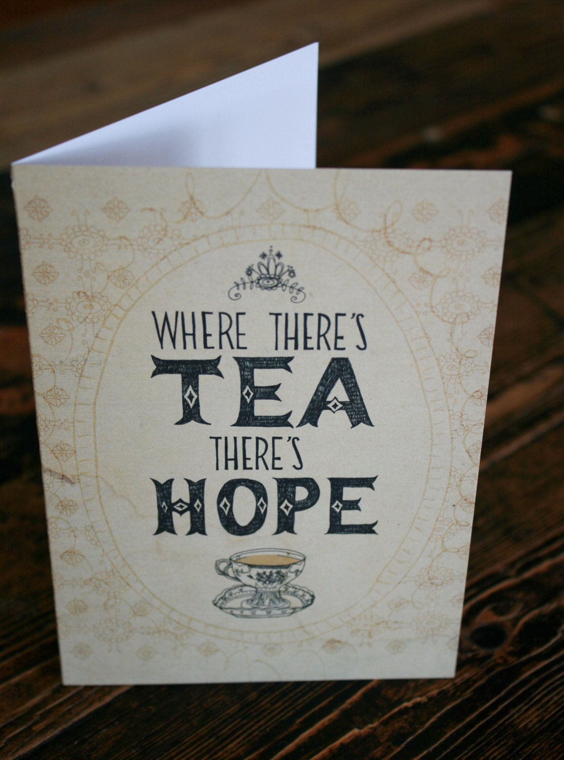 Tea and Hope - recycled post consumer waste card