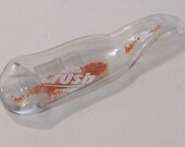 CRUSH bottle with orange accent - spoonrest or dish - ashtray - upcycled bottle