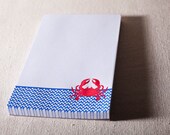 Letterpress Scratch Pad - Crab. 100 percent PCW paper, SP9091