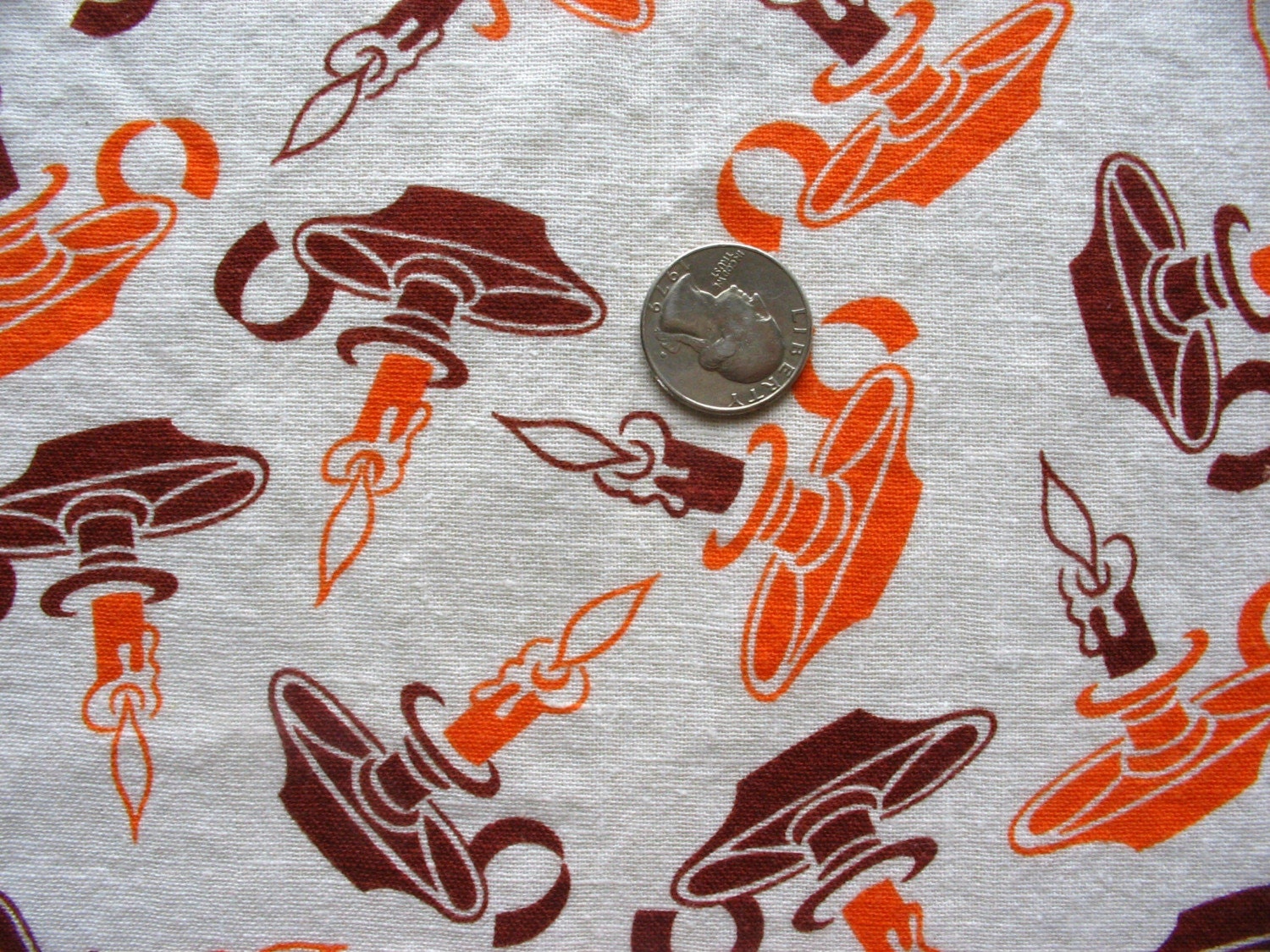 vintage novelty candle/candlestick full feedsack fabric
