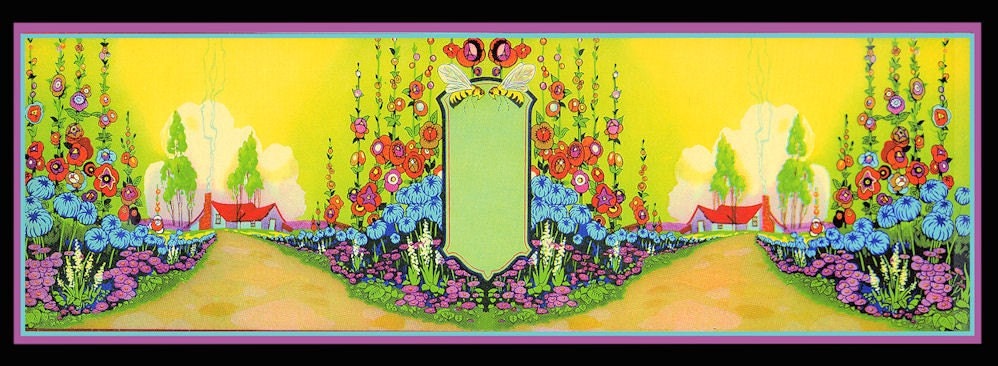 Large Vintage GardenRefrigerator Magnet - FREE US SHIPPING