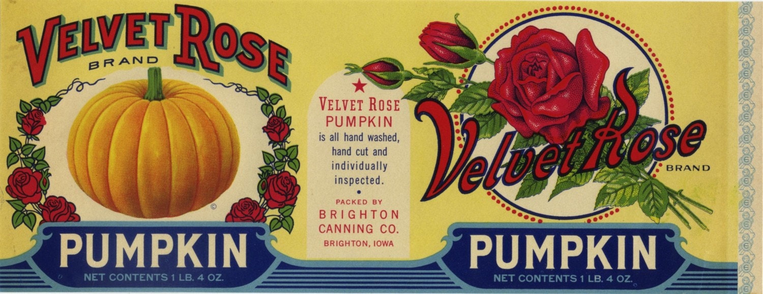 Velvet Rose Pumpkin  CAN LABEL