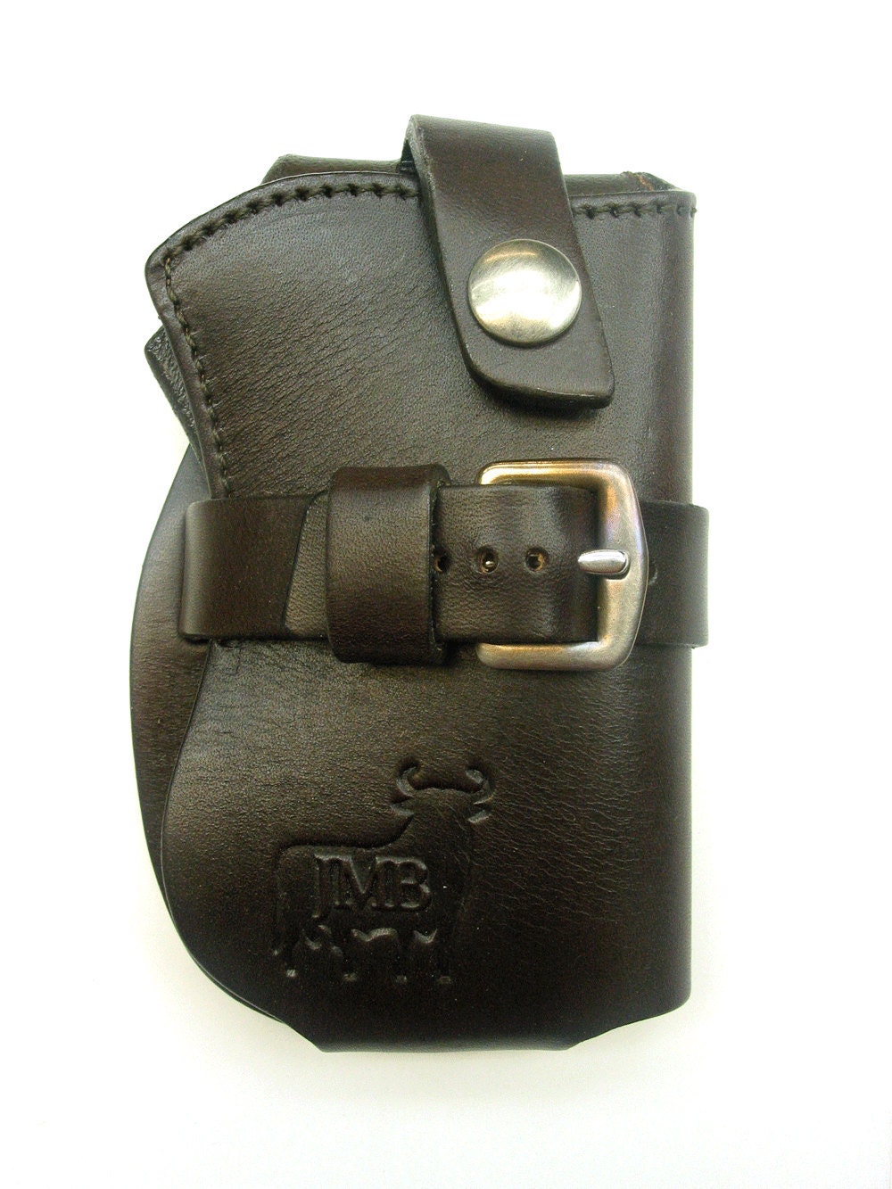 i Phone Holster dark brown antiqued stainless steel