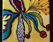 Original, Miniature, Watercolor Painting titled Dynamism