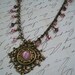 Sparkling Pink Victorian Filigree Necklace