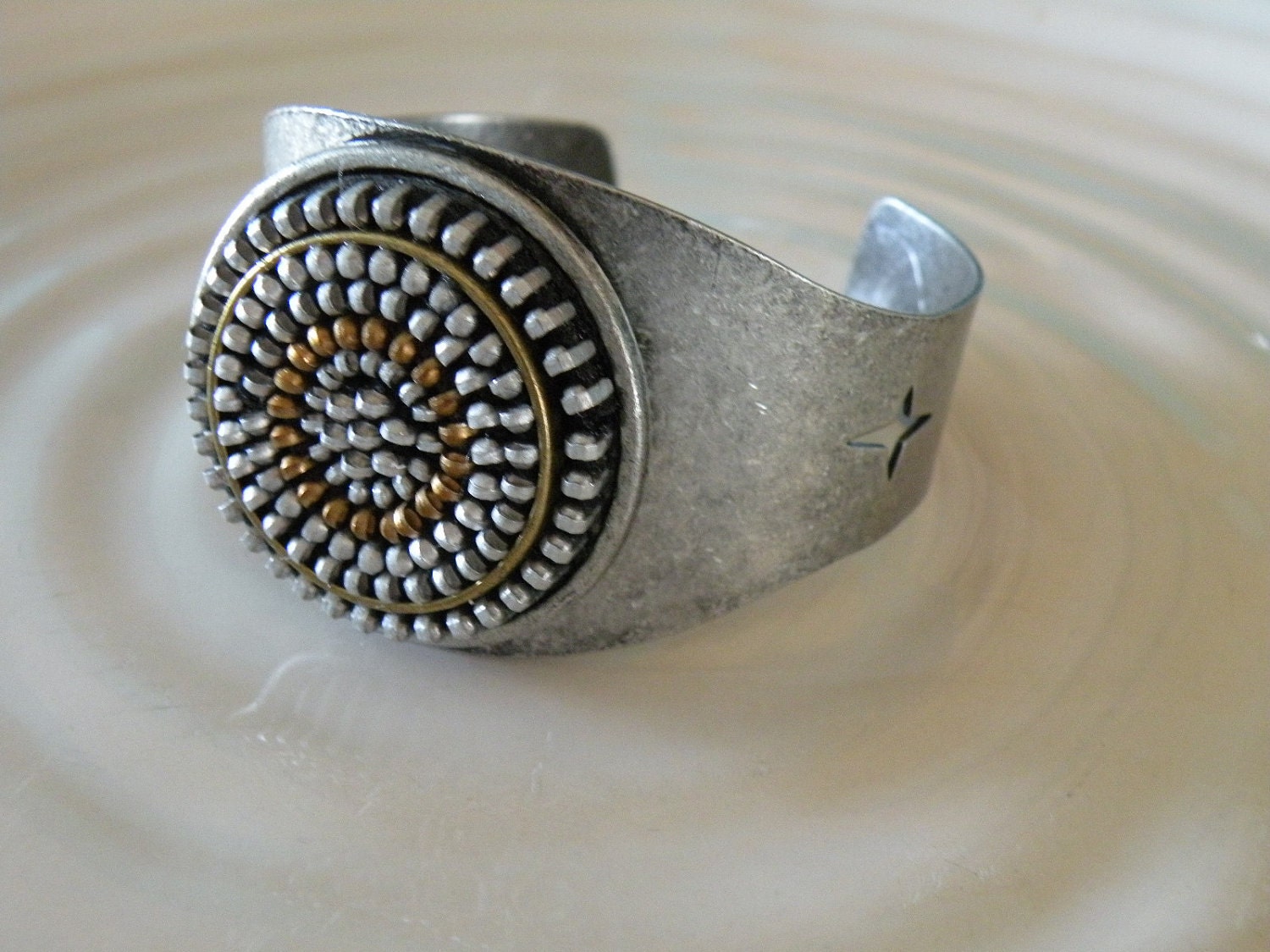 Silver Swirls Zipper Adjustable Bracelet
