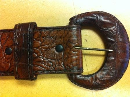 Wide Leather Belt hand made
