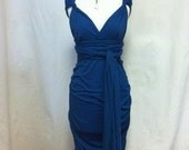 eco convertible dress with ruched skirt