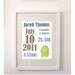 Custom Birth Print - Monster 8x10 Art Print