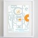 Custom Initials Birth Print in 8x10 - Nursery Art Print