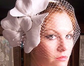 Haute Couture   Patent Leather Beauty  Bridal Birdcage Headband- CRBoggs Original Design