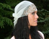 2013 Exclusive-Antique French Metal Old World Antique Rinestone-English Net Bridal Bridal Headwrap-Bohemian Chic-CRBoggs Original