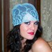 Kimber Blue Lace Embroidered Cap - CRBoggs Original Design