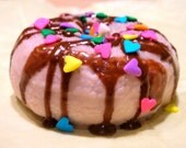 Donut Soap Chocolate Dipped With Sprinkles - Goats milk soap