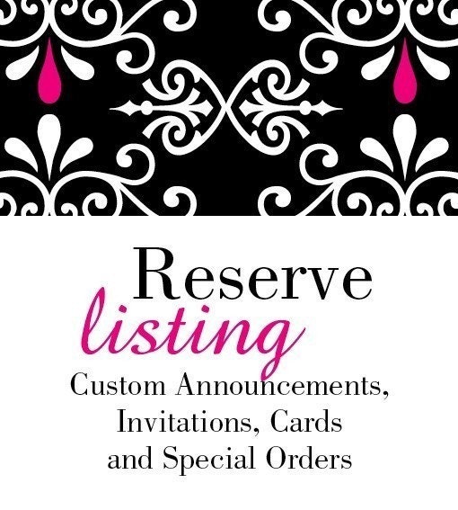DEPOSIT LISTING - Order Your Invitations