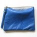 eight inch wallet clutch pouch - cobalt lambskin