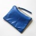 eight inch wallet clutch pouch - cobalt lambskin