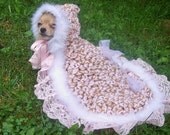 Crochet Pattern pdf HOODED BLANKIE gorgeous chunky and warm-----your dog will be the center of attention in this beautiful creation