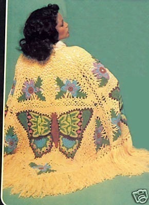 Crochet Pattern BOHO BUTTERFLY SHAWL