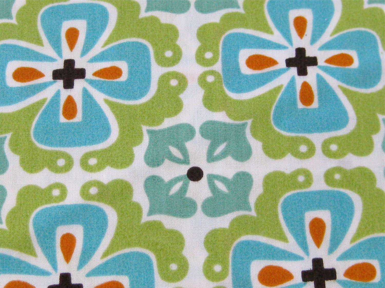 Monaluna Organic Fabric - Flowerbed Pattern - Monaco Collection - 1 yard
