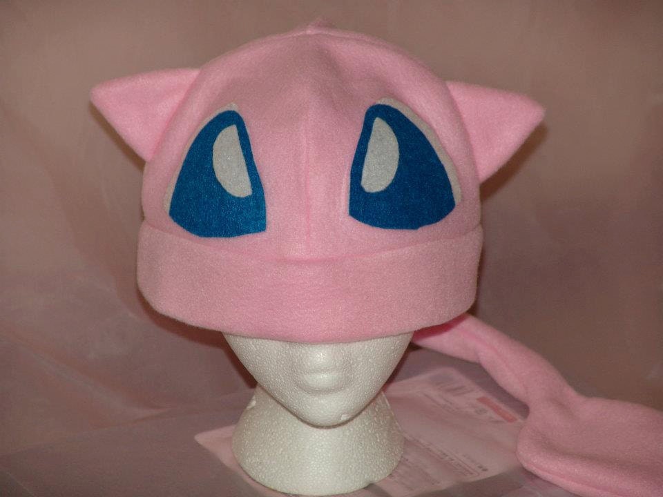 POKEMON MEW inspired fleece HAT cosplay