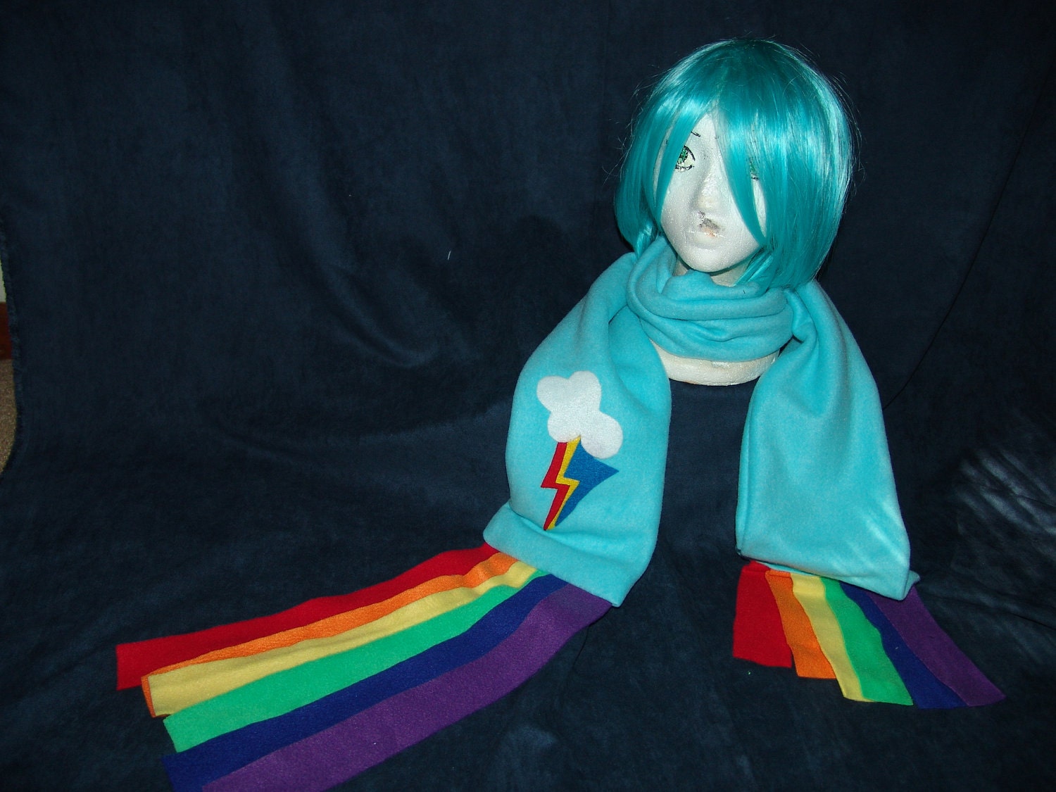 My Little Pony RAINBOW DASH Fleece SCARF Pegasus Friendship is magic MlP FiM