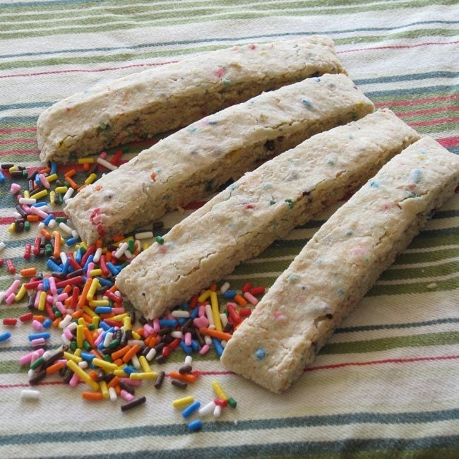 French Vanilla Italian Biscotti Cookies Confetti Sprinkles 1 Dz Coffee Lover